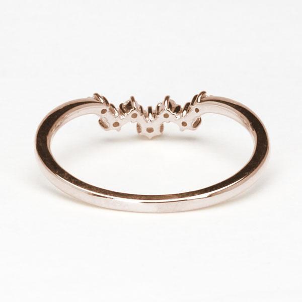 ピンクゴールド 指輪 ダイヤモンド リング ユニセックス k18 18