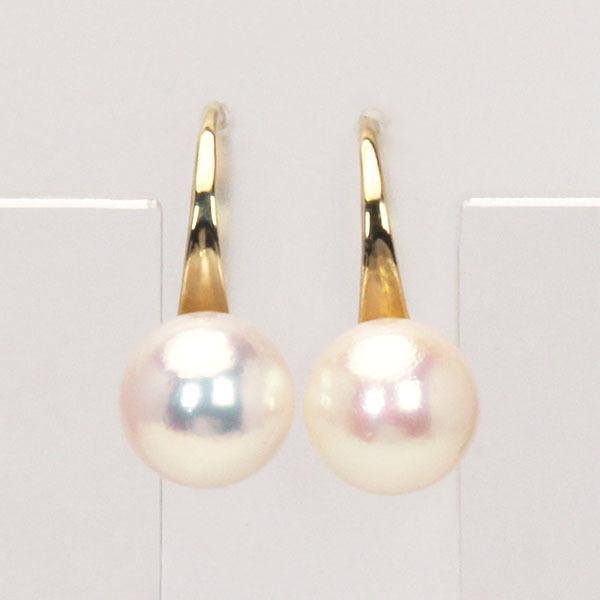 ピアス パールピアス パール 真珠ピアス フックピアス 18k 18金