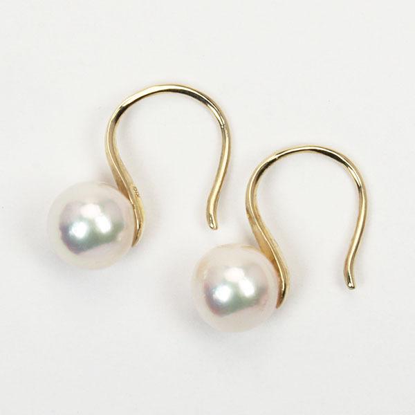 ピアス パールピアス パール 真珠ピアス フックピアス 18k 18金