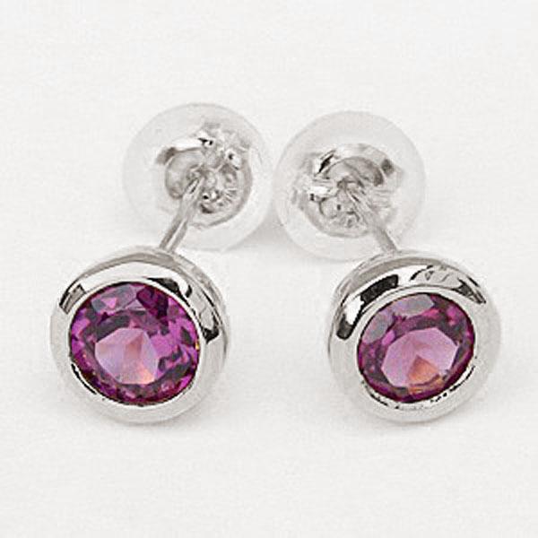 ピアス ユニセックス ガーネット k10 10金 ホワイトゴールド 一粒 ガーネットピアス シンプル 送料無料 ジュエリー プレゼント ギフト ご褒美 自分買い puの画像