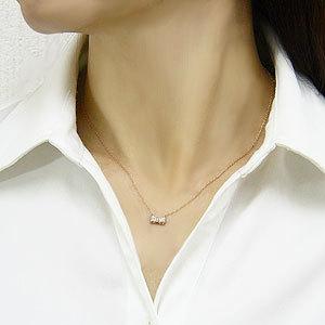 ネックレス ダイヤモンド リボンモチーフ ダイヤモンドネックレス ダイヤ 18金 k18 18k ピンクゴールド ペンダント プレゼント ギフト ご褒美 自分買い puの画像
