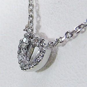 ネックレス ハートネックレス ダイヤモンドネックレス ハート 18金 k18 18k ホワイトゴールド ペンダント 送料無料 プレゼント ギフト ご褒美 自分買い puの画像