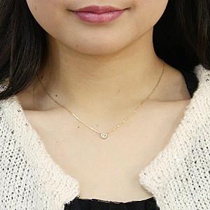 ネックレス ハートネックレス ハート ダイヤ 18金 k18 18k イエローゴールド ペンダント 送料無料 ユニセックス 男女兼用 プレゼント ギフト 自分買い puの画像