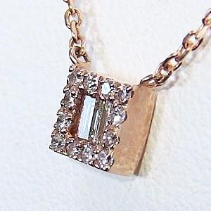 ネックレス ダイヤモンドネックレス ダイヤモンド ダイヤ 0.10ct 18金 k18 18k ピンクゴールド 送料無料 ユニセックス 男女兼用 プレゼント ギフト puの画像
