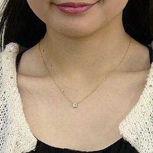 ネックレス ダイヤモンドネックレス k18 18k 18金 イエローゴールド ダイヤモンド ダイヤ 0.10ct ペンダント ユニセックス 男女兼用 プレゼント 自分買い puの画像