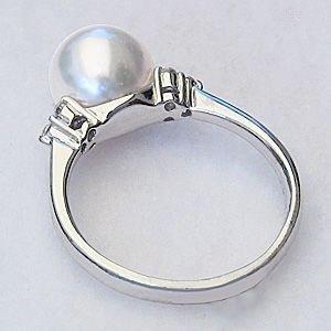 パールリング 普段使い 8mm シルバー sv 本真珠 あこや 指輪 ダイヤモンド ユニセックス 送料無料 冠婚葬祭 フォーマル プレゼント ギフト 自分買い pu_3