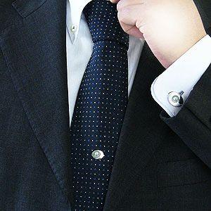 K14 WG パールのタイピンとカフス メンズ真珠パール タイピン タイタック カフス セット あこや真珠 K14