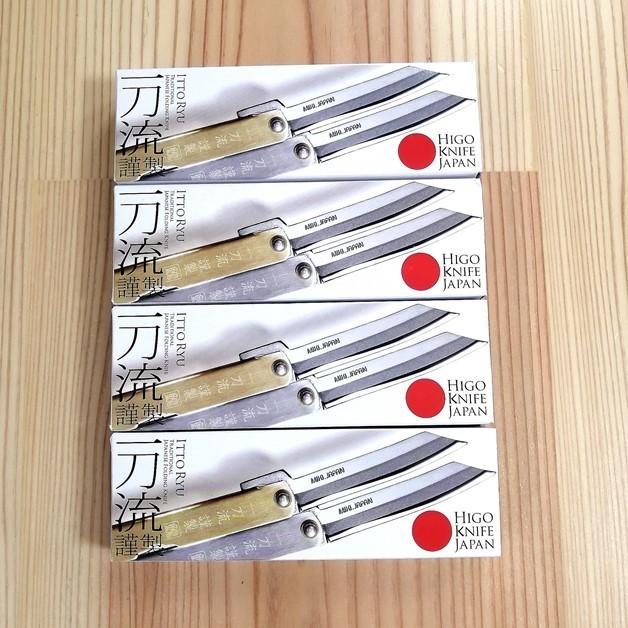 和式折り込みナイフ ステンレス 大 真鍮サテン柄 肥後守 折込ナイフ