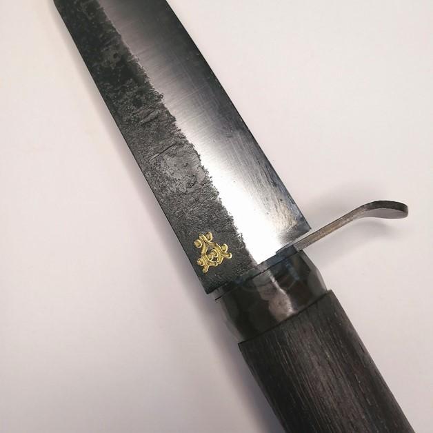 池内刃物 炎 KURO 昭三作 青鋼2号 小型 剣鉈150mm 黒打 諸刃 池内刃物 炎 KURO 昭三作 青鋼2号 小型 剣鉈150mm 黒打 諸刃