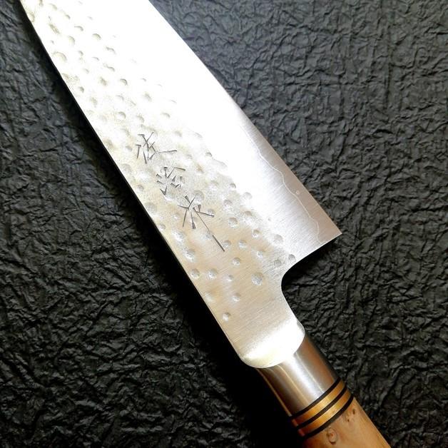 佐治武士作 凛空 粉末ハイスステンレス鋼R2 鎚目 三徳包丁 佐治武士作 凛空 粉末ハイスステンレス鋼R2 鎚目 三徳包丁