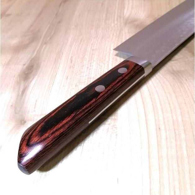 越前中庄 ステンDPゴールド本割込包丁 薄刃包丁 口金付 鎚目 160mm