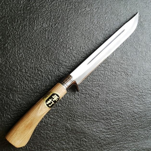 土佐打刃物 本職用 両刃 剣鉈270mm 磨 ステンツバ付口金付 青 土佐打刃物 本職用 両刃 剣鉈270mm 磨 ステンツバ付口金付 青