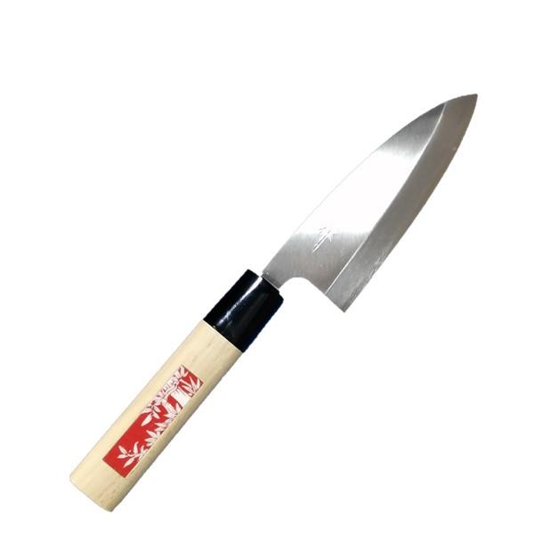 越前刃物 ステンレス特殊鋼 薄出刃包丁 磨 120mm 陶板入木柄 片刃 鯵