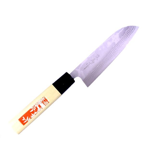 越前数馬作三徳包丁 鋼製 木製ハンドル EchizenKazuma Fully Forged Santoku Knife 170mm 越前数馬作 本焼三徳