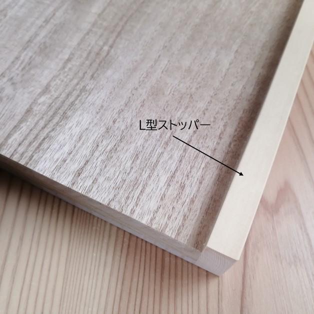 日本製 越前 蕎麦切まな板 めん切板 L型ストッパー付き 桐製 700×300