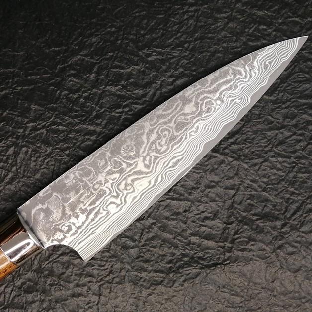 越前数馬作 雷神 粉末ハイスダマスカス31層鋼 ペティ包丁 135mm