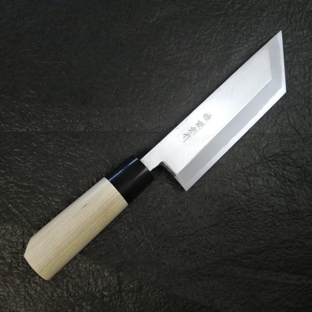 源明利 東型うなぎ裂き包丁 白二鋼 磨 165mm 水牛桂 朴柄 手打 源明利 東型うなぎ裂き包丁 白二鋼 磨 165mm 水牛桂 朴柄 手打