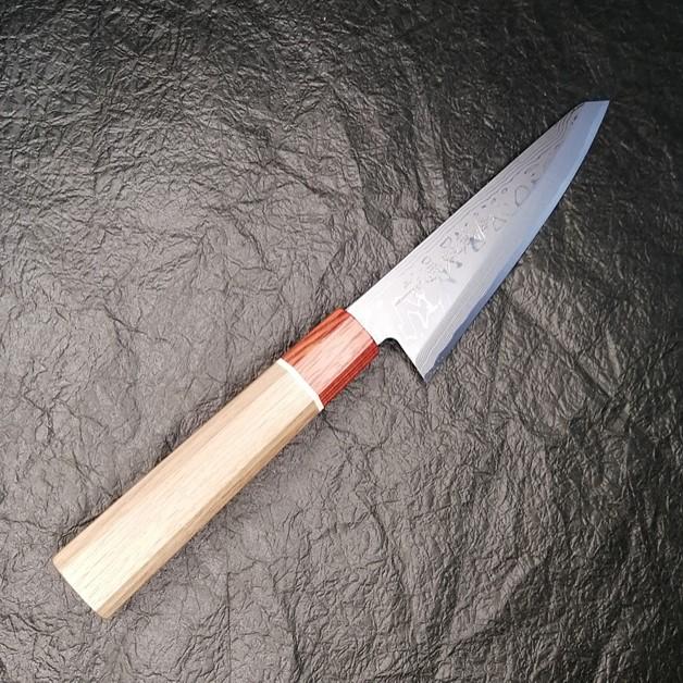 越前数馬作 骨スキ 片刃 白二鋼ダマスカス 150mm RGW角柄 越前数馬作 骨スキ 片刃 白二鋼ダマスカス 150mm RGW角柄