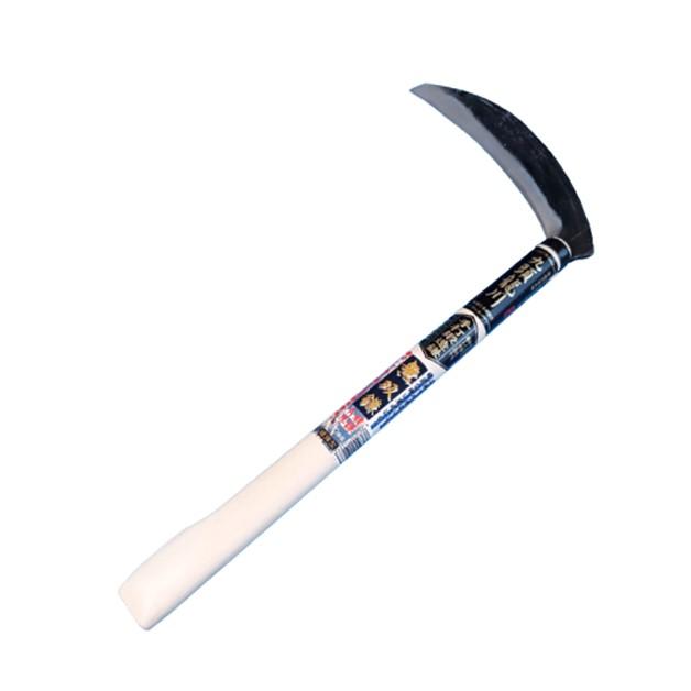日本製 九頭龍川 無双鎌 角腰厚鎌 190mm 手打鍛造鋼付 360mm半掛柄