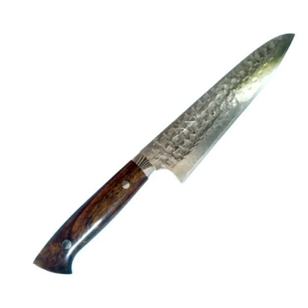 佐治作 VG10 ダマスカス鋼 牛刀 包丁 210mm 黒染め 寿檀八角柄 佐治作