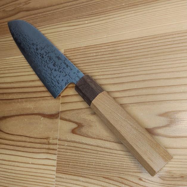 限定品 越前数馬作 春嵐 ステンダマスカスV金10号 三徳包丁170mm