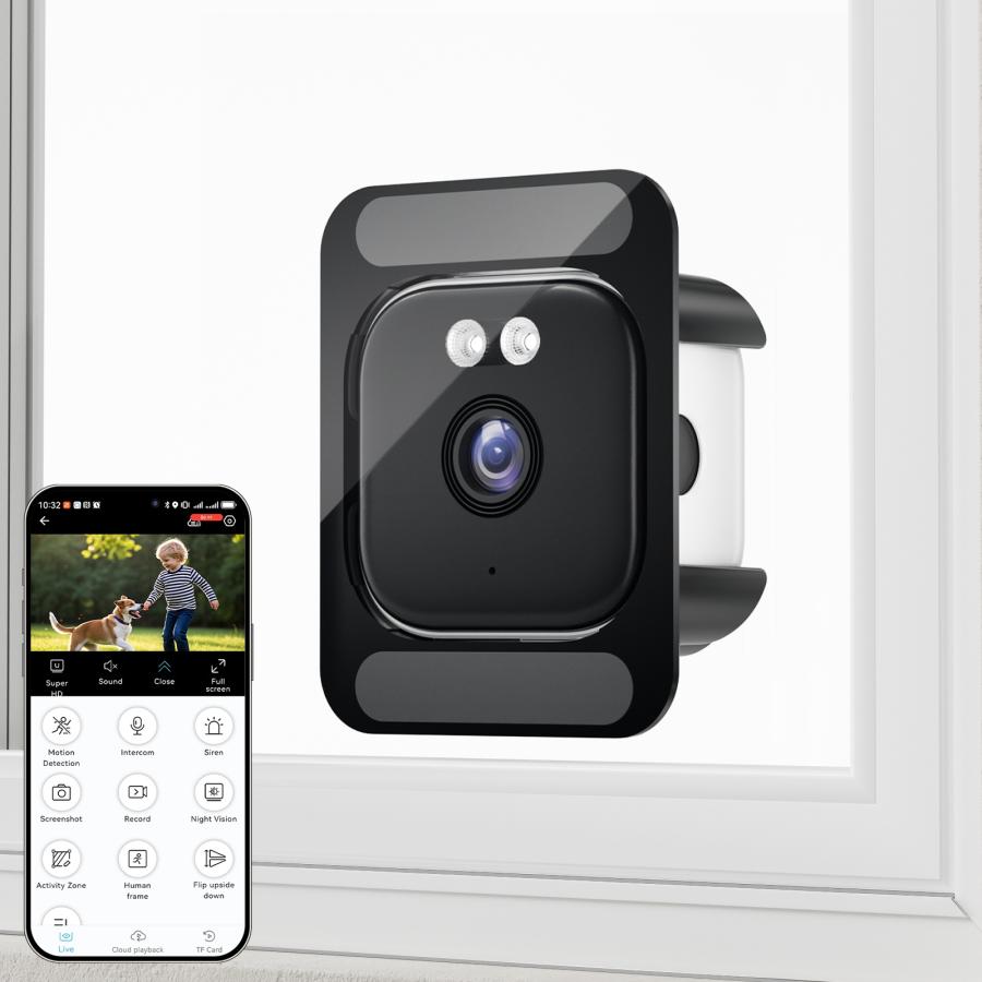 眩光対策 F1.0大口径レンズ搭載 2窓カメラ 防犯カメラ ワイヤレス 室内 眩光対策 F1.0大口径レンズ搭載 2窓カメラ 防犯カメラ ワイヤレス 室内