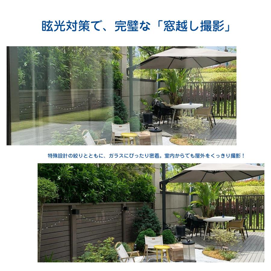 Dosikc 眩光対策窓カメラ 2K防犯カメラ 真っ黒でもカラー工事不要 遠隔