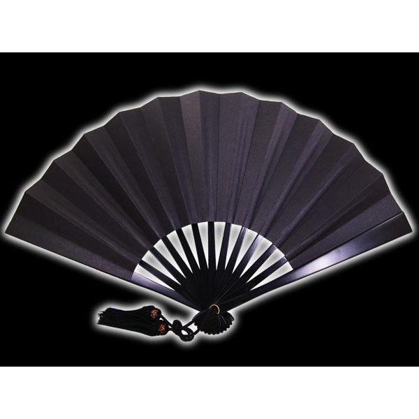 送料無料メール便 箱無し 鉄扇 一尺 伝統製法 日本製 鍛造 黒 : 傾奇屋
