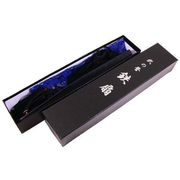 送料無料メール便 箱無し 鉄扇 一尺 伝統製法 日本製 鍛造 黒 : 傾奇屋