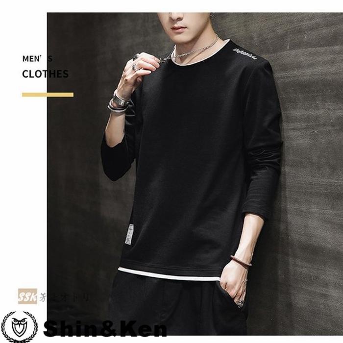 メンズtシャツ 秋服 メンズ 長袖tシャツ クルーネック シンプル アメカジ トップス メンズファッション 0vj76aq4 Shinken 通販 Yahoo ショッピング