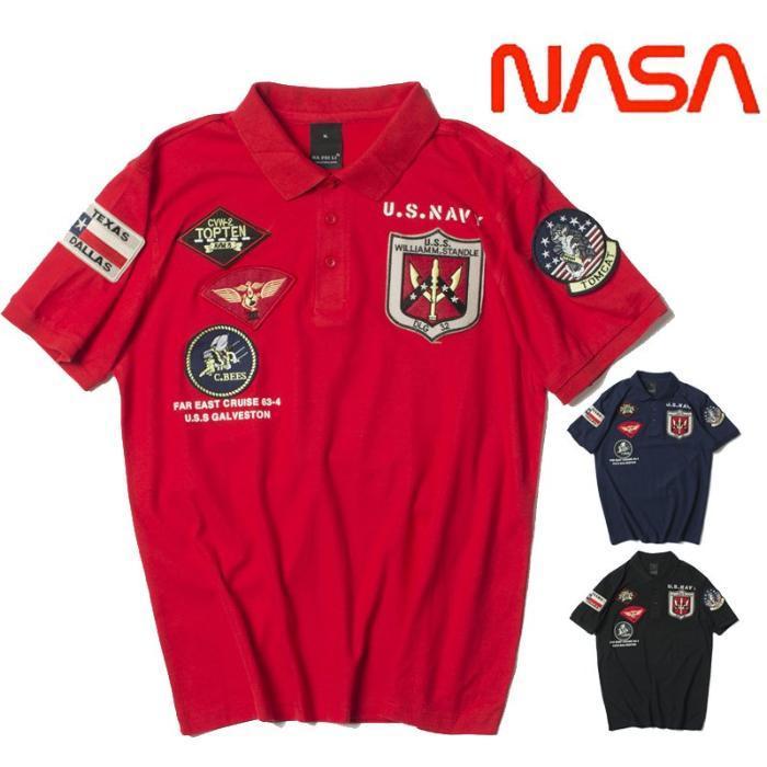 ポロシャツ 半袖 メンズ ワッペン ミリタリー風 オシャレ ビジネス対応 鹿の子 春 春夏 ポロ Polo トップス 4oton3ad Shinken 通販 Yahoo ショッピング