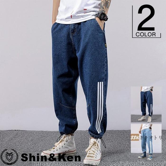 サルエルデニム メンズ ジーンズ デニム ジーパン ゆったり ボトムス メンズファッション 夏 イージーパンツ Imyxde1c Shinken 通販 Yahoo ショッピング