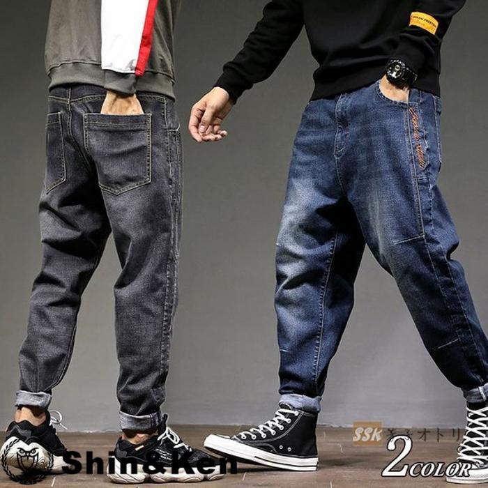 サルエル デニム メンズ ジーンズ ジーパン ゆったり 春 イージーパンツ ボトムス 春服 ゆったりデニム Okw2ppxe Shinken 通販 Yahoo ショッピング