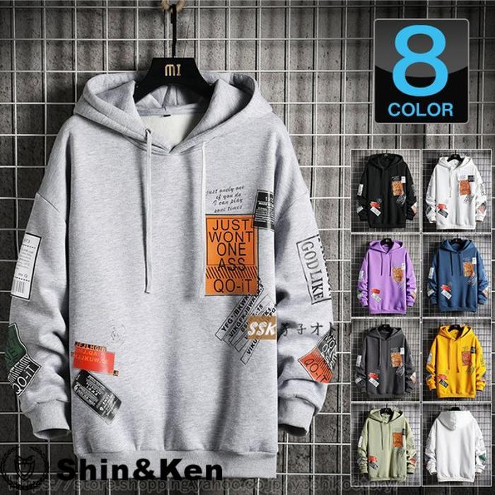 パーカー メンズ プルオーバーパーカー 長袖 アメカジ 裏起毛 フード付き ゆったり トップス スウェット 秋冬 Taxokqtn Shinken 通販 Yahoo ショッピング