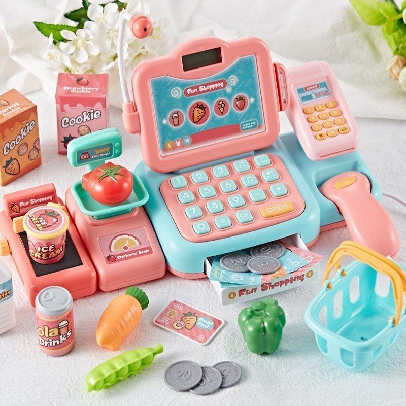 限定製作 知育玩具 おもちゃ セット スーパー シミュレーション レジカウンター ショップ店員 ままごと プレゼント 可愛い 24個 内祝い Turningheadskennel Com