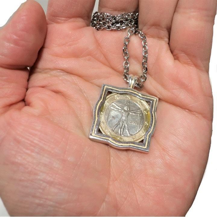 メンズセレクト レオナルド・ダ・ヴィンチ コイン ネックレス