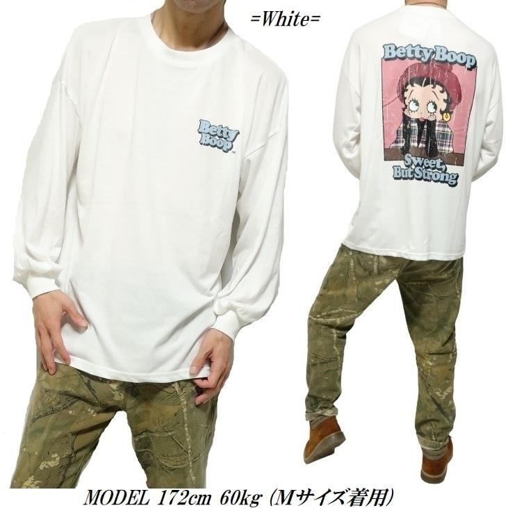 ベティちゃん Tシャツ ロンT ベティーブープ 長袖 チェック 服 グッズ 薄手 メンズ/レディース キャラクター betty boop｜shinkirohjacket｜11