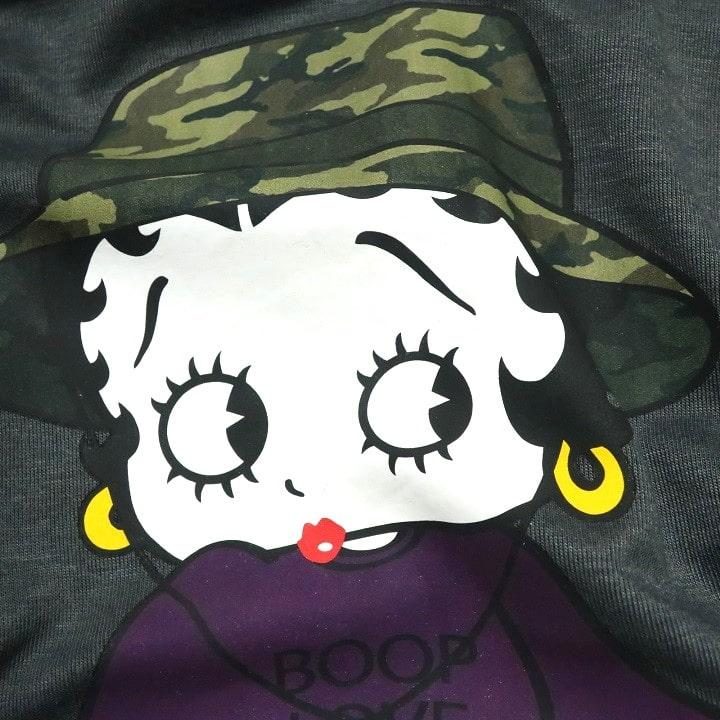 BETTY BOOP ベティーブープ ベティちゃん トレーナー 迷彩ハット 