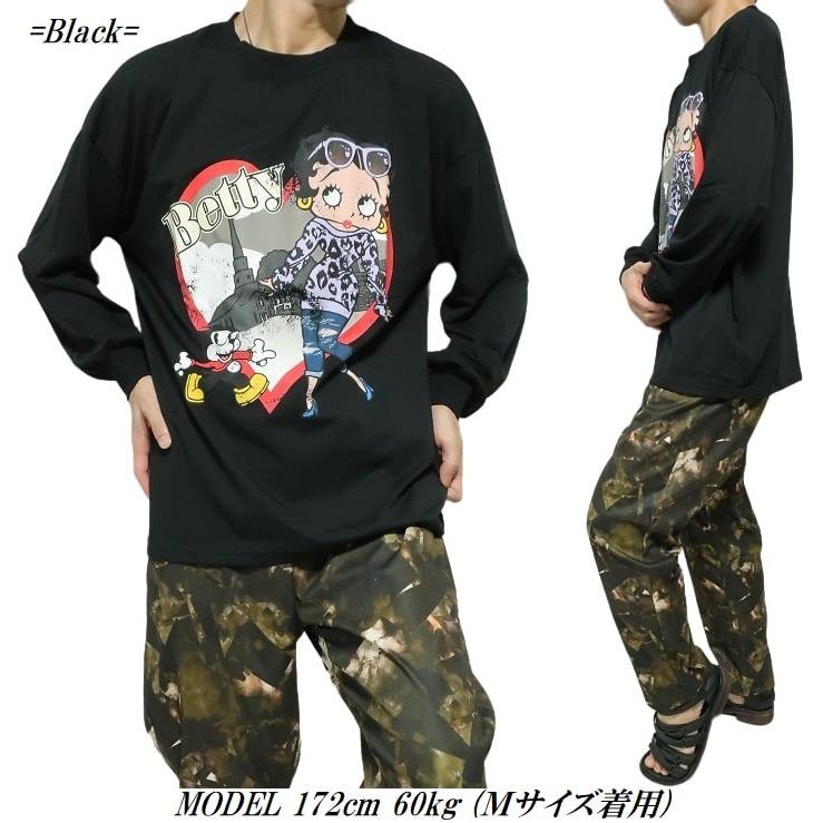 BETTY BOOP ベティーブープ ベティちゃん Tシャツ ロンT ハート BETTY BOOP ベティーブープ ベティちゃん Tシャツ ロンT ハート