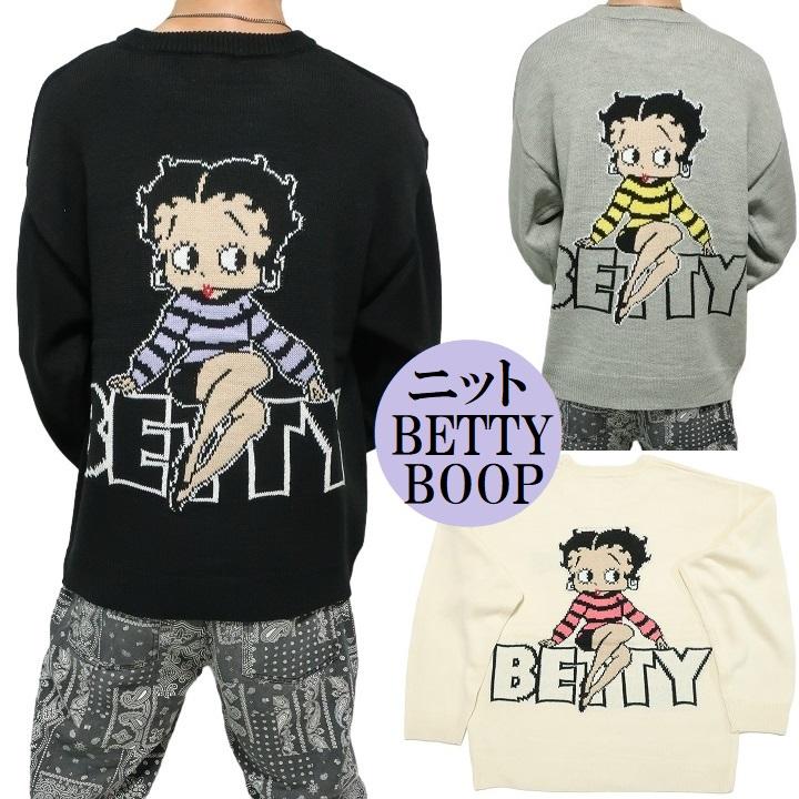 BETTY BOOP ベティーブープ ニット/セーター ベティちゃん 胸 BETTY BOOP ベティーブープ ニット/セーター ベティちゃん 胸