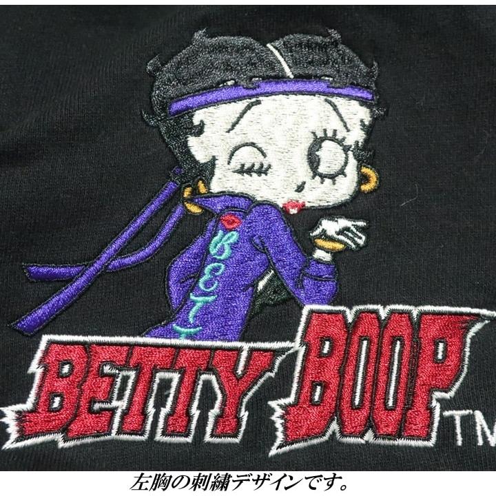 ベティーブープ ベティブープ ジップパーカー ヤンキー 刺繍 BETTY BOOP ローブローナックル/LOW BLOW KNUCKLE 裏パイル地 ライダー/バイク_18