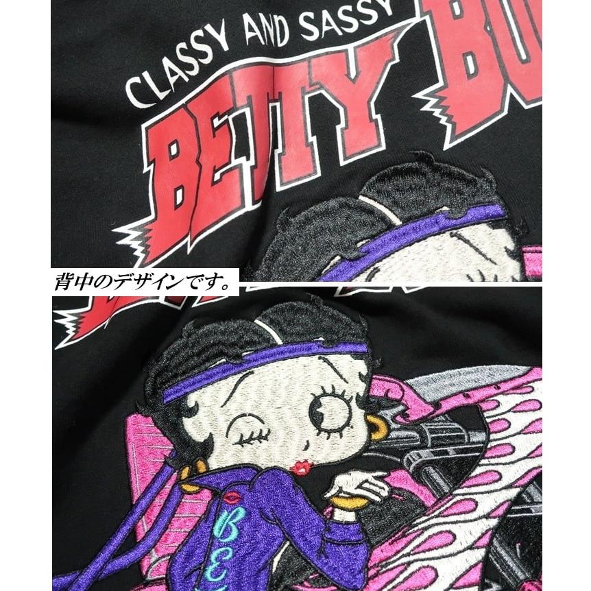 ベティーブープ ベティブープ ジップパーカー ヤンキー 刺繍 BETTY BOOP ローブローナックル/LOW BLOW KNUCKLE 裏パイル地 ライダー/バイク_20