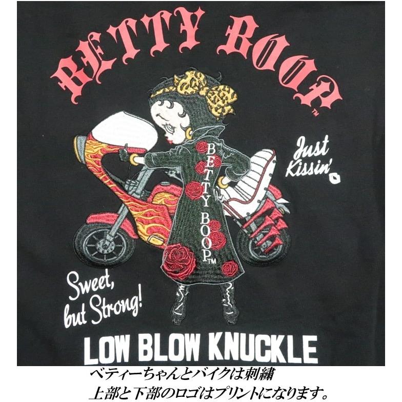 ベティーブープ ベティブープ ジップパーカー ヤンキー 刺繍 BETTY BOOP ローブローナックル/LOW BLOW KNUCKLE 裏パイル地 ライダー/バイク_10