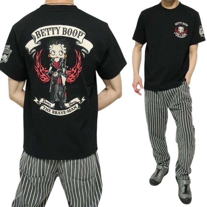 Biker Betty Tシャツ 黒 Amazon | Betty Boop バイカー ベティ Tシャツ | Tシャツ