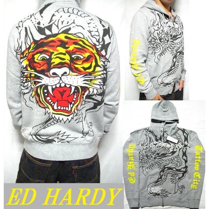 エドハーディー パーカー メンズ ED HARDY タイガー ジャケット 寅年