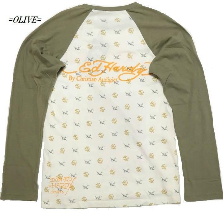 ​【新品タグ付き】Ed Hardy エドハーディー ワッフルワンピース 　y2k Ed Hardy（エド・ハーディー） ed hardy Tシャツ ロンT メンズ