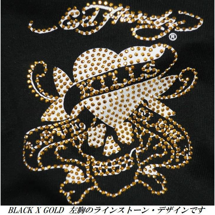 エドハーディー ed hardy Tシャツ メンズ ラインストーン/スカル/ドクロ/ラブキル シンプル ゴールド/シルバー 半袖｜shinkirohjacket｜12