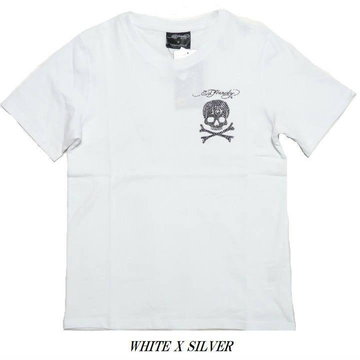 エドハーディー ed hardy Tシャツ メンズ 13 ラインストーン/スカル/ドクロ/ラブキル シンプル ゴールド/シルバー 半袖｜shinkirohjacket｜24