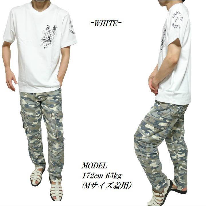 Ed Hardy エドハーディー ed hardy Tシャツ メンズ モノクロ/ナイフ 