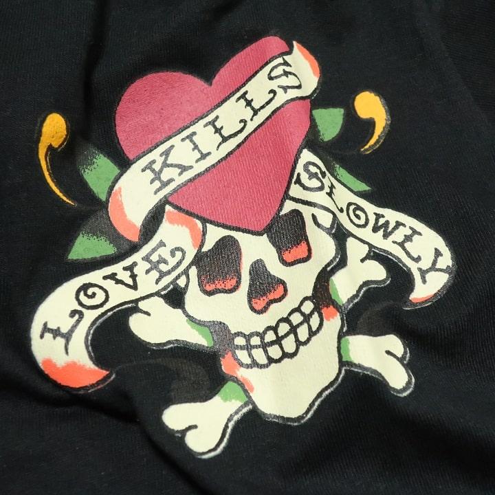 大迫力！☆エドハーディーロンT ビッグロゴ タトゥー スカルボーン アウトロー Ed Hardy（エド・ハーディー） ed hardy Tシャツ ロンT 長袖 メンズ
